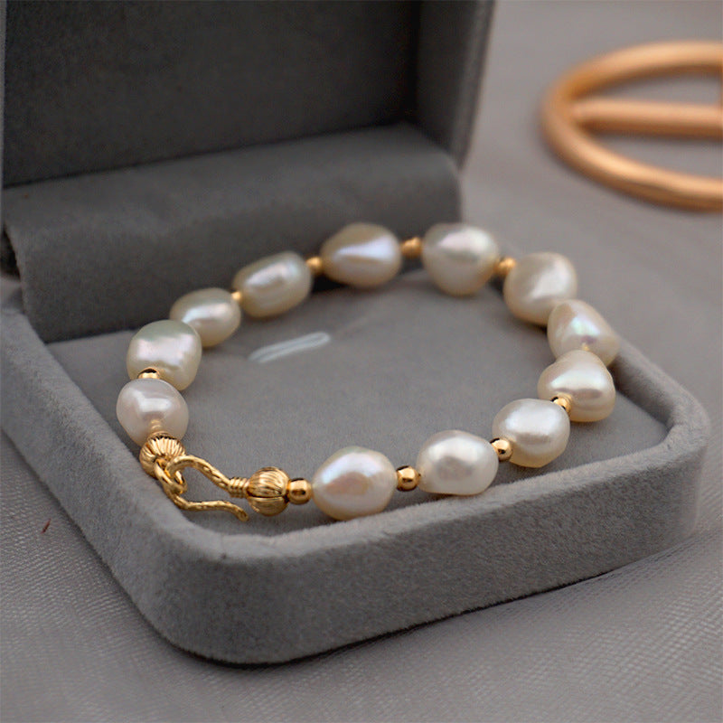 luxury pearl necklace, bracelet and earring