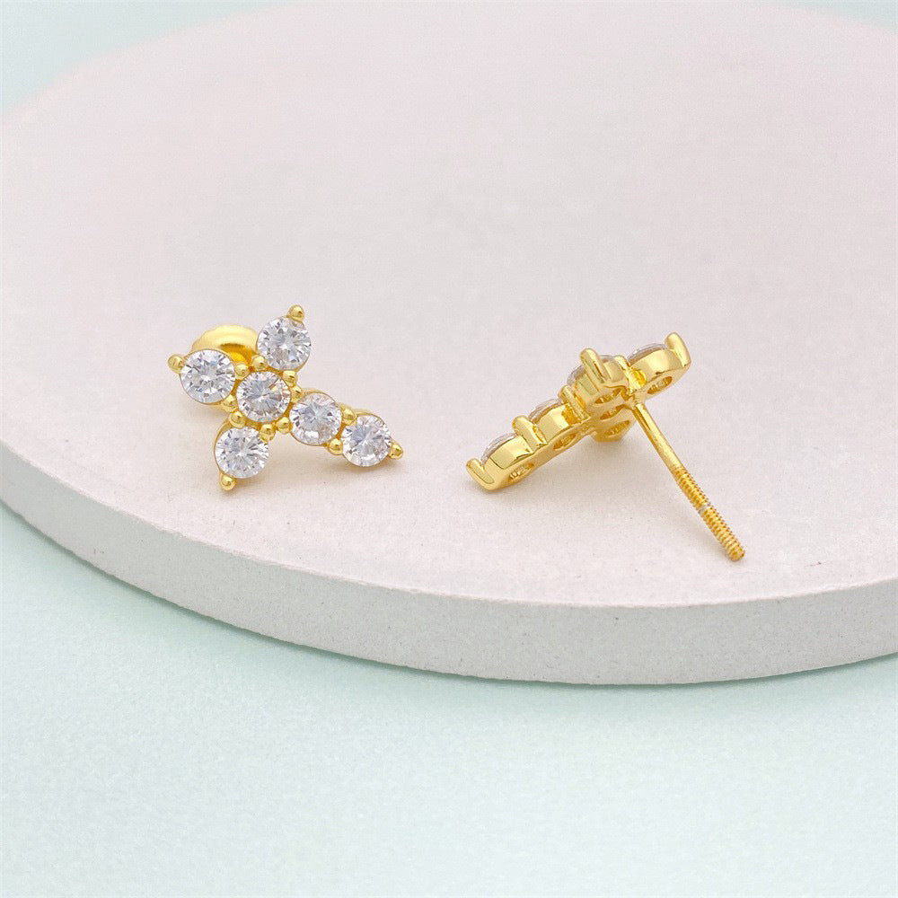 Cross Stud Earrings