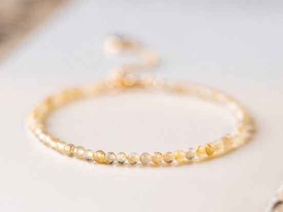 Gold Rutilated Quartz Bracelet