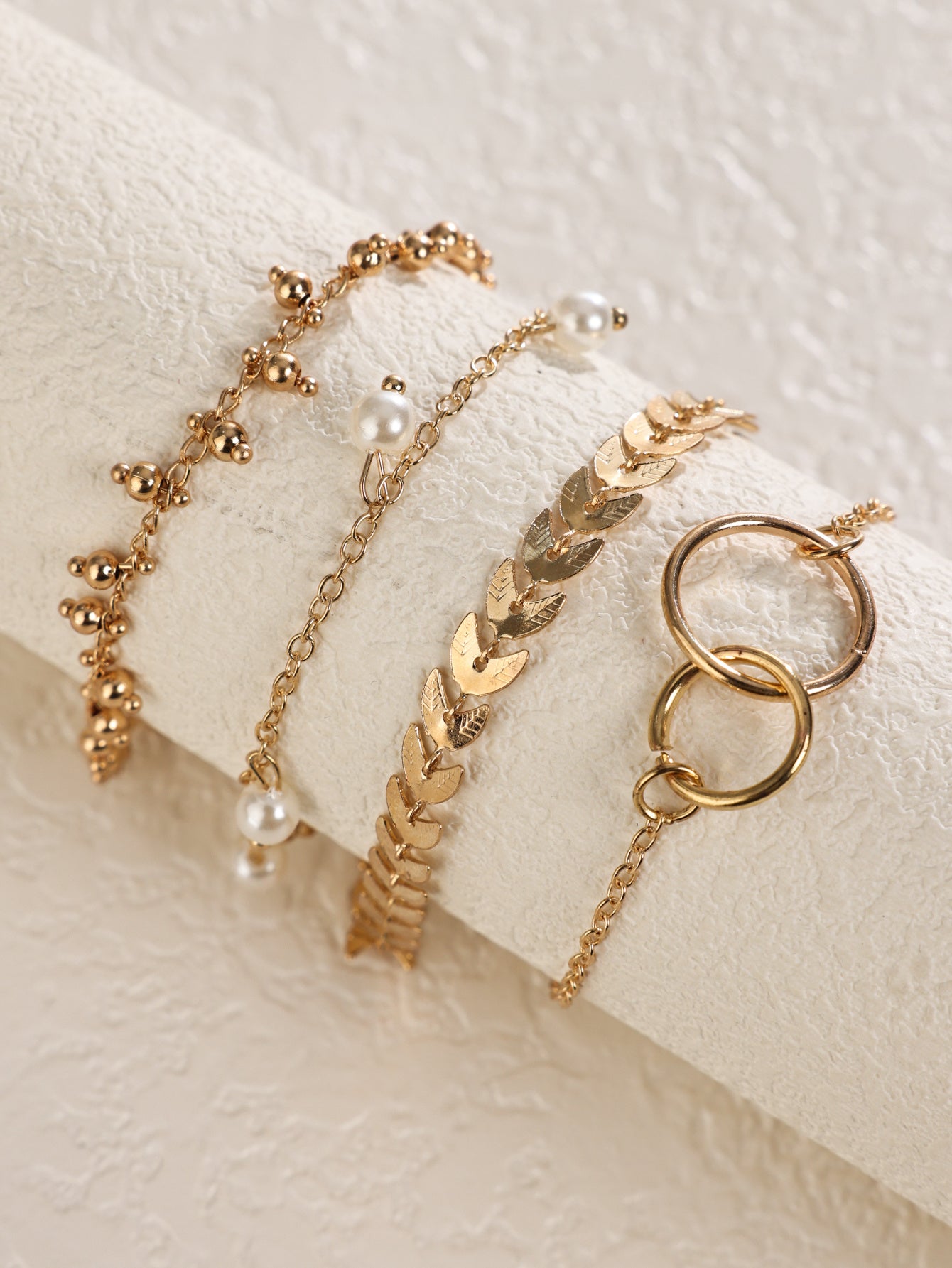 Chain Circle 4-piece Set Bracelet