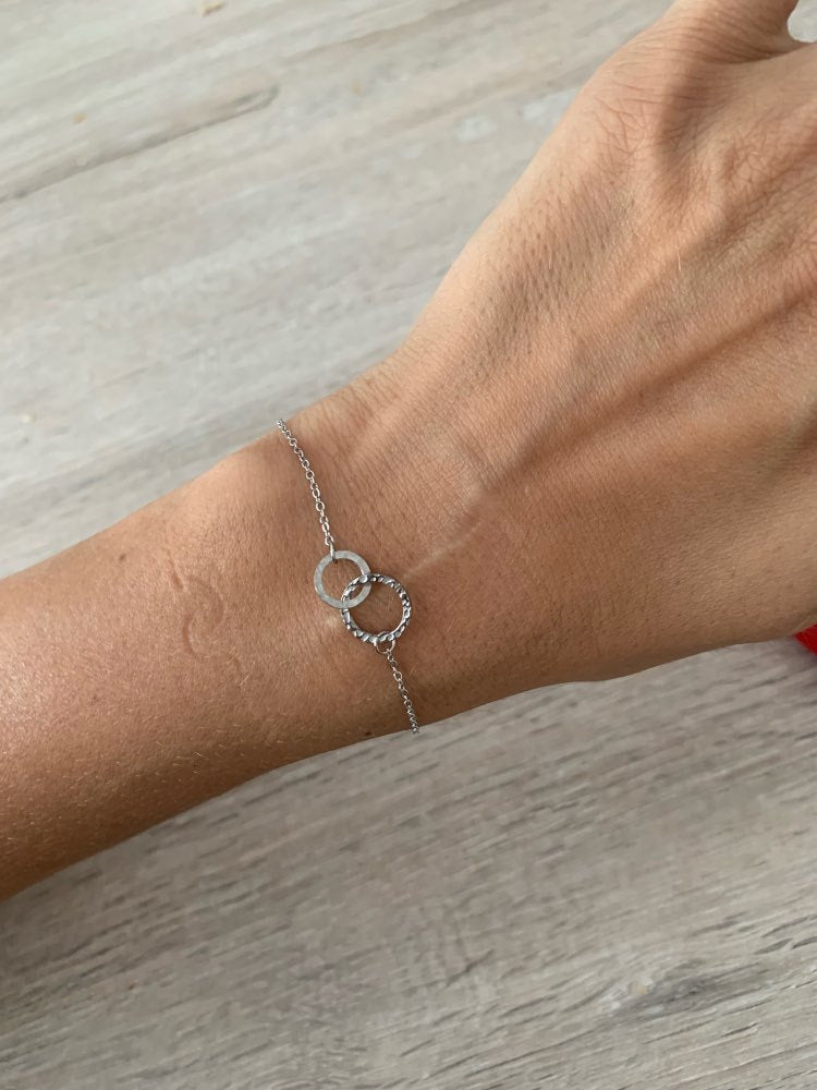 Double Ring Hammer Bracelet