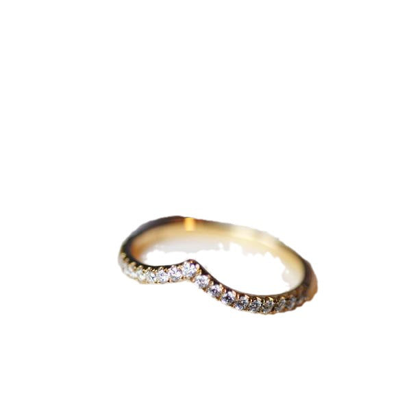 Gold-plated Inlaid Zircon Ring