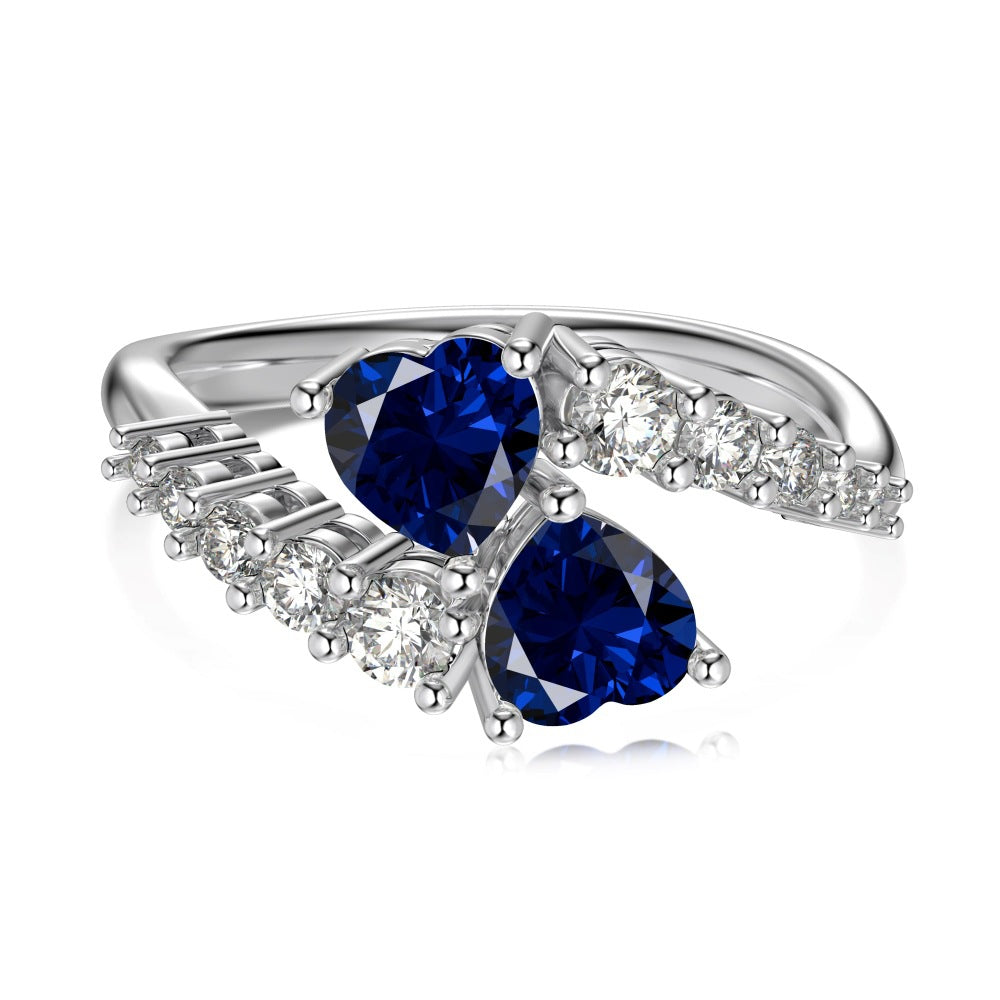 Hearts intertwined ring