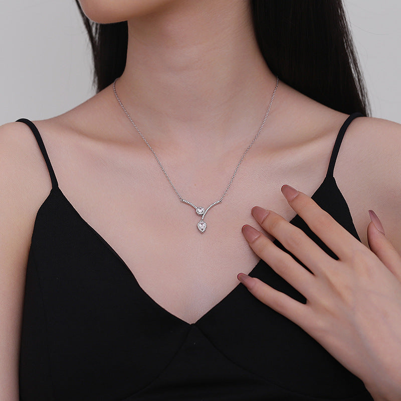 Water Drop V-shaped Necklace