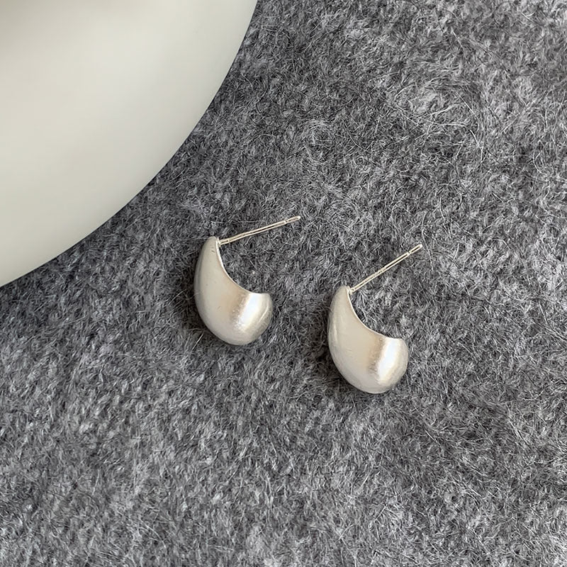 Water Drop Bean-shaped Stud Earrings