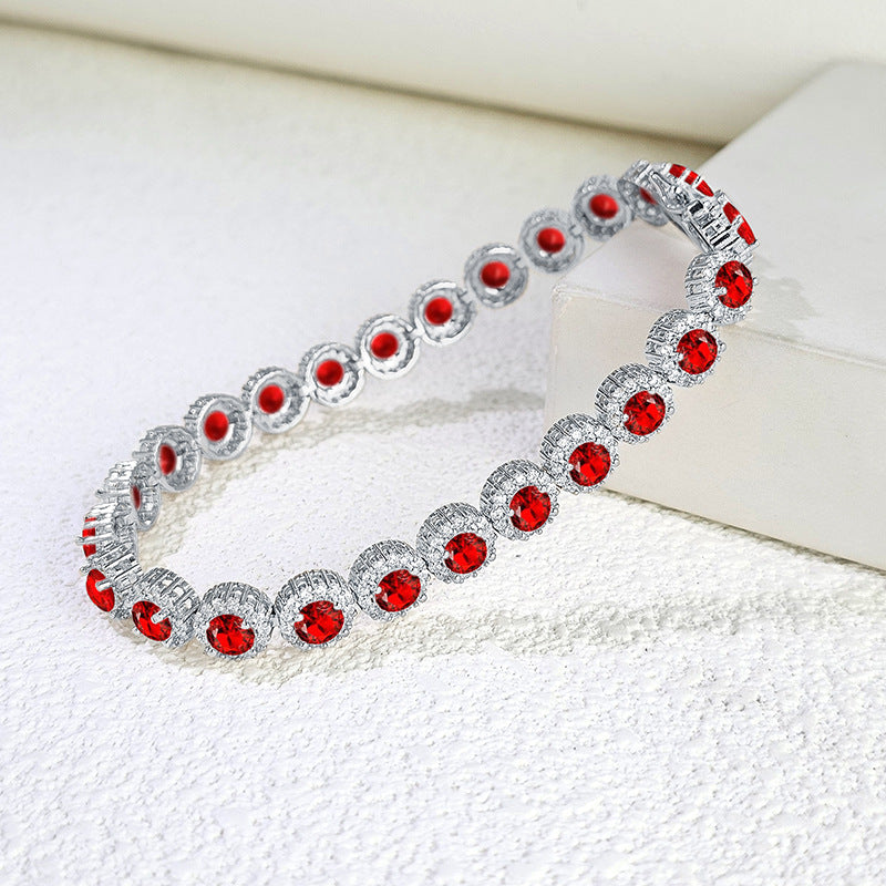 Single Row Full Rhinestone Bracelet