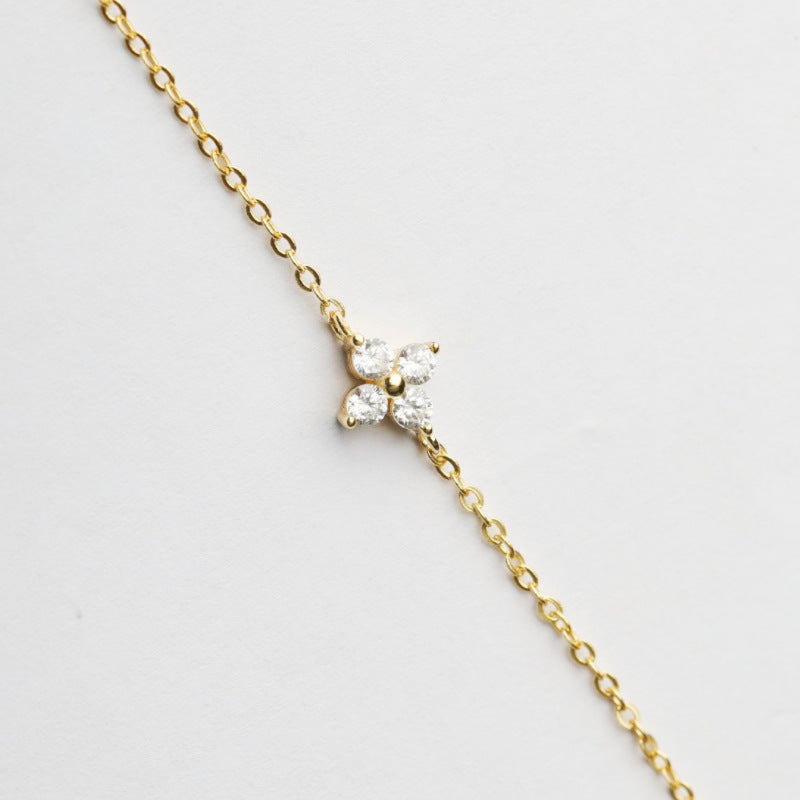 Diamond Four-leaf Clover Bracelet