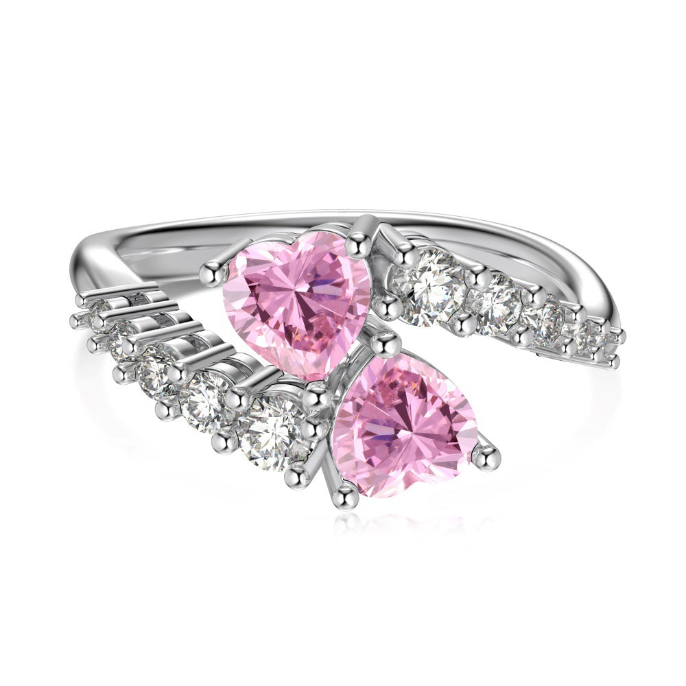 Hearts intertwined ring