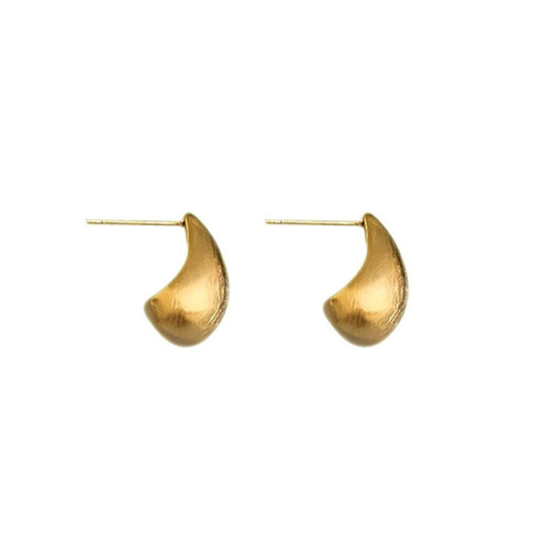 Water Drop Bean-shaped Stud Earrings