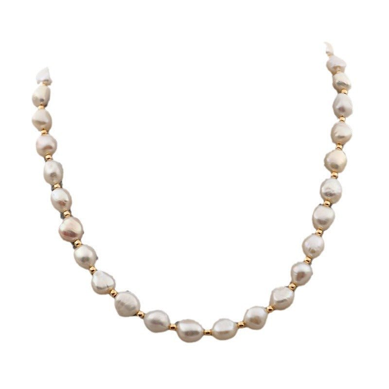 luxury pearl necklace, bracelet and earring