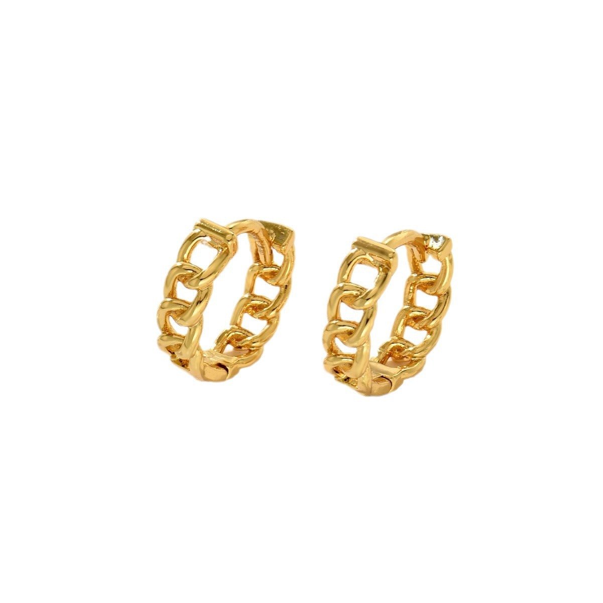 Gold Bamboo Geometric Earring