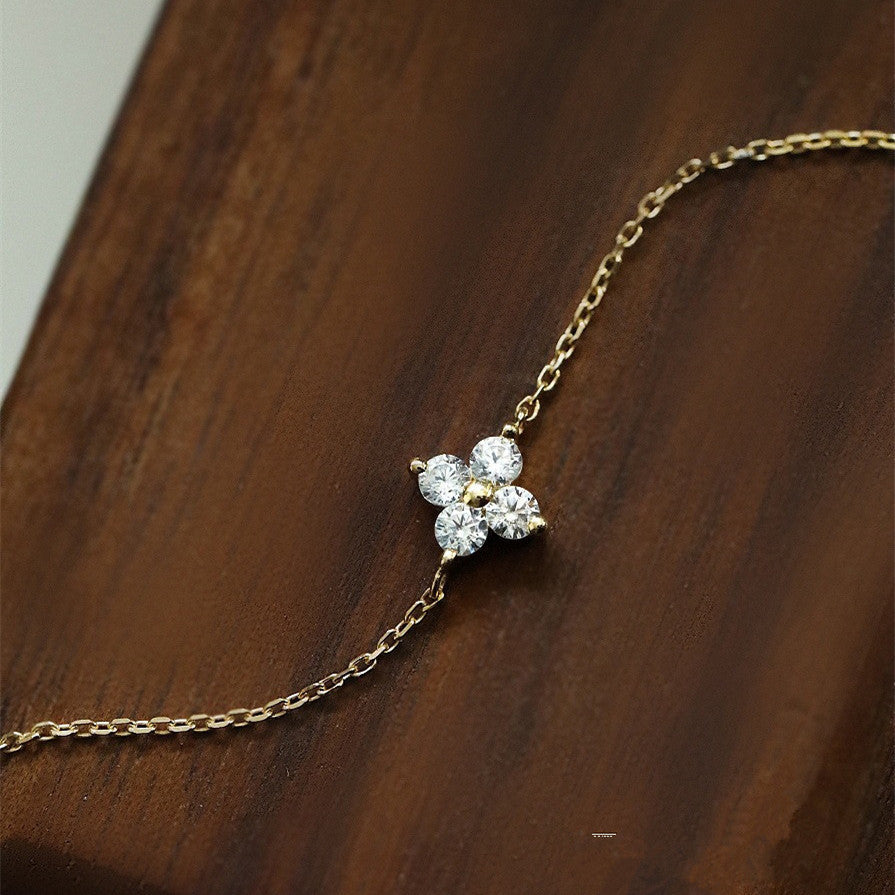 Diamond Four-leaf Clover Bracelet