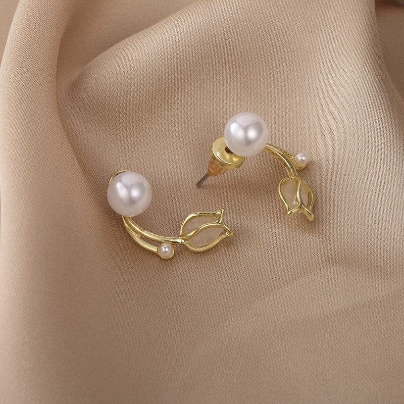 Pearl Flower Earrings